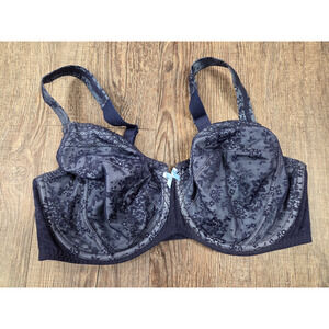 Rosa Faia Fleur 5653-380 Navy Maritime Blue Lace Wired Full Cup Bra 36F